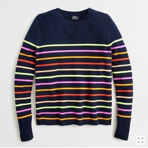 J.Crew 100% Cashmere Striped Sweater 🎉
